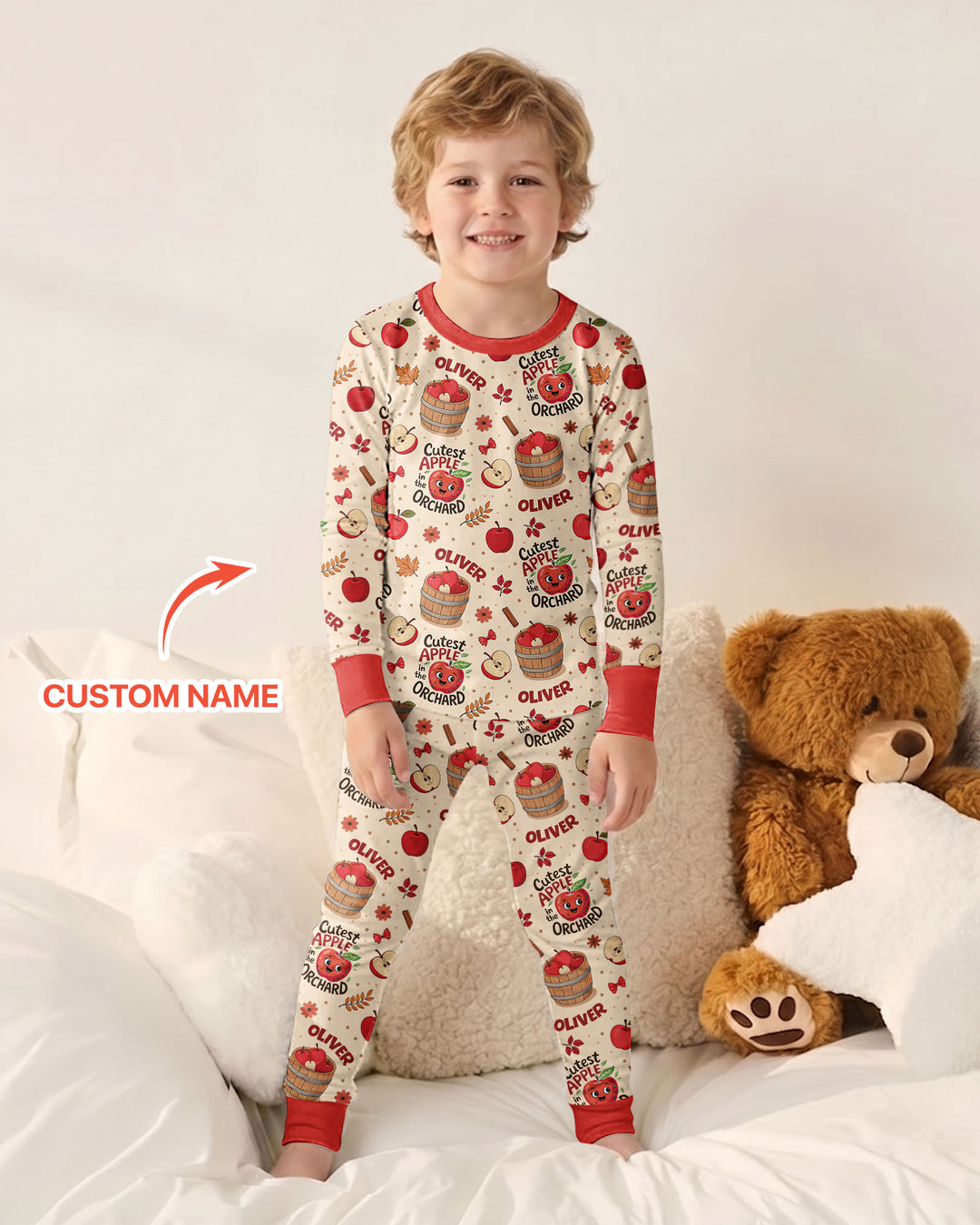 Cutest Apple In The Orchard Bamboo Two Piece Long Sleeve Pajama Set