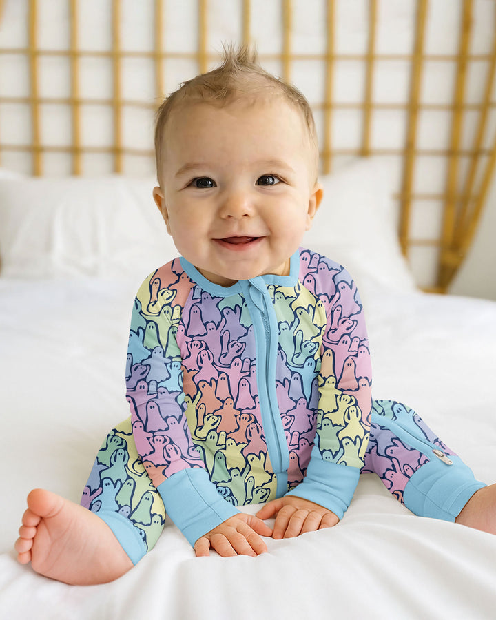 Pastel Rainbow Ghost Halloween Bamboo Convertible Zippy