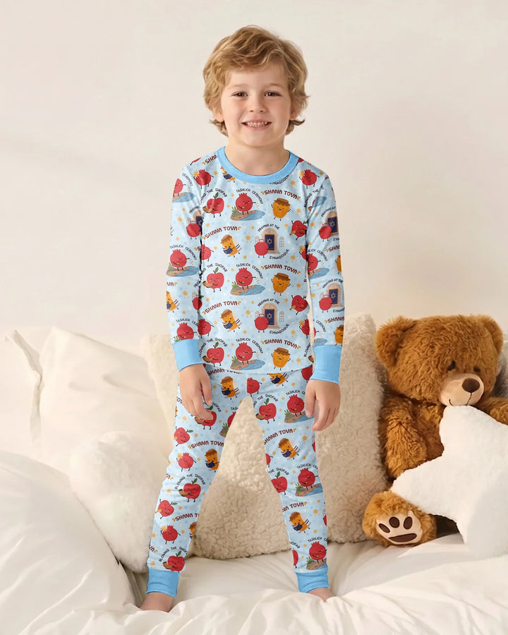 Sweet Sacred Moments Family Matching Bamboo Two Piece Long Sleeve Pajama Set