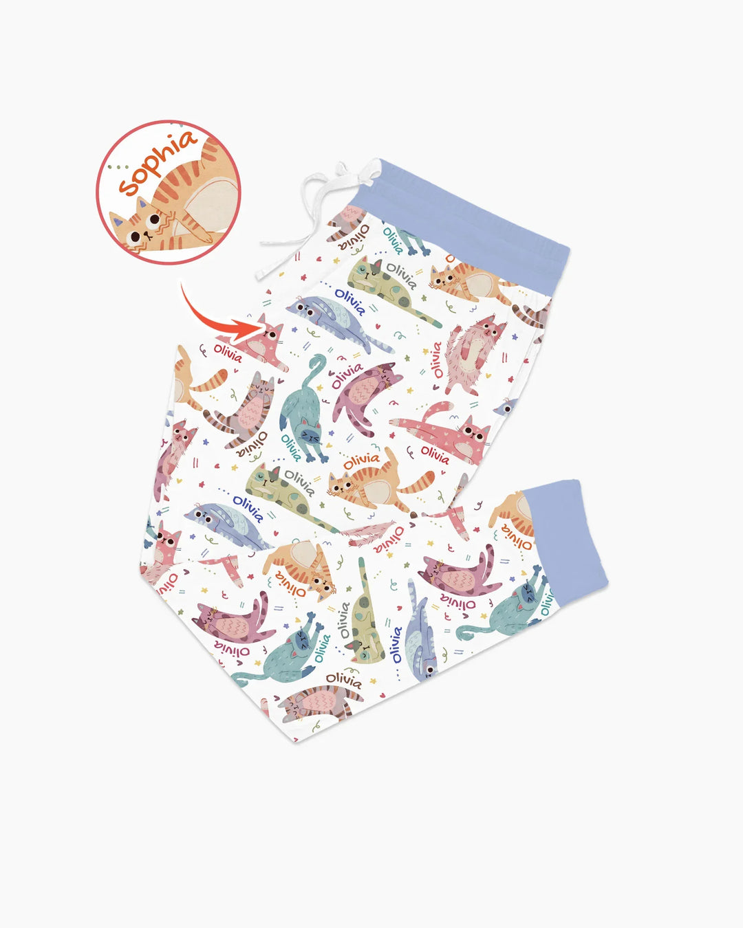 Template Damen Pyjama-Set aus personalisiertem Bambus