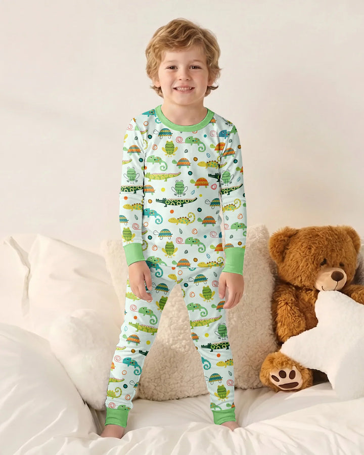 Swamp Buddies Bamboo Two Piece Long Sleeve Pajama Set