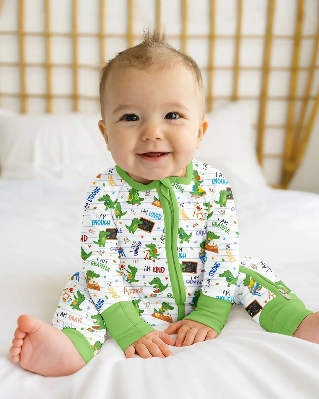 Gerippte Babykleidung mit individuellem Foto - Weich &amp; Skizzenhaft