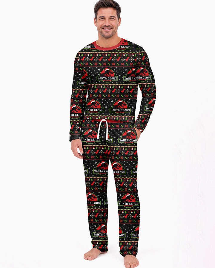Santa Claws Christmas Bamboo Men's Pajama Set