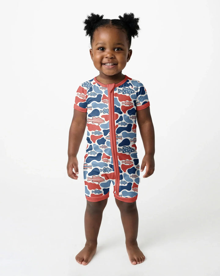 Reel America Daddy & Me Matching Bamboo Shorty Zippy