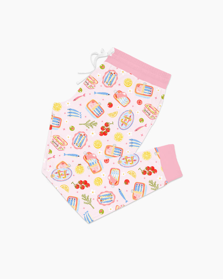 Plantilla de conjunto de pijama de mujer de bambú