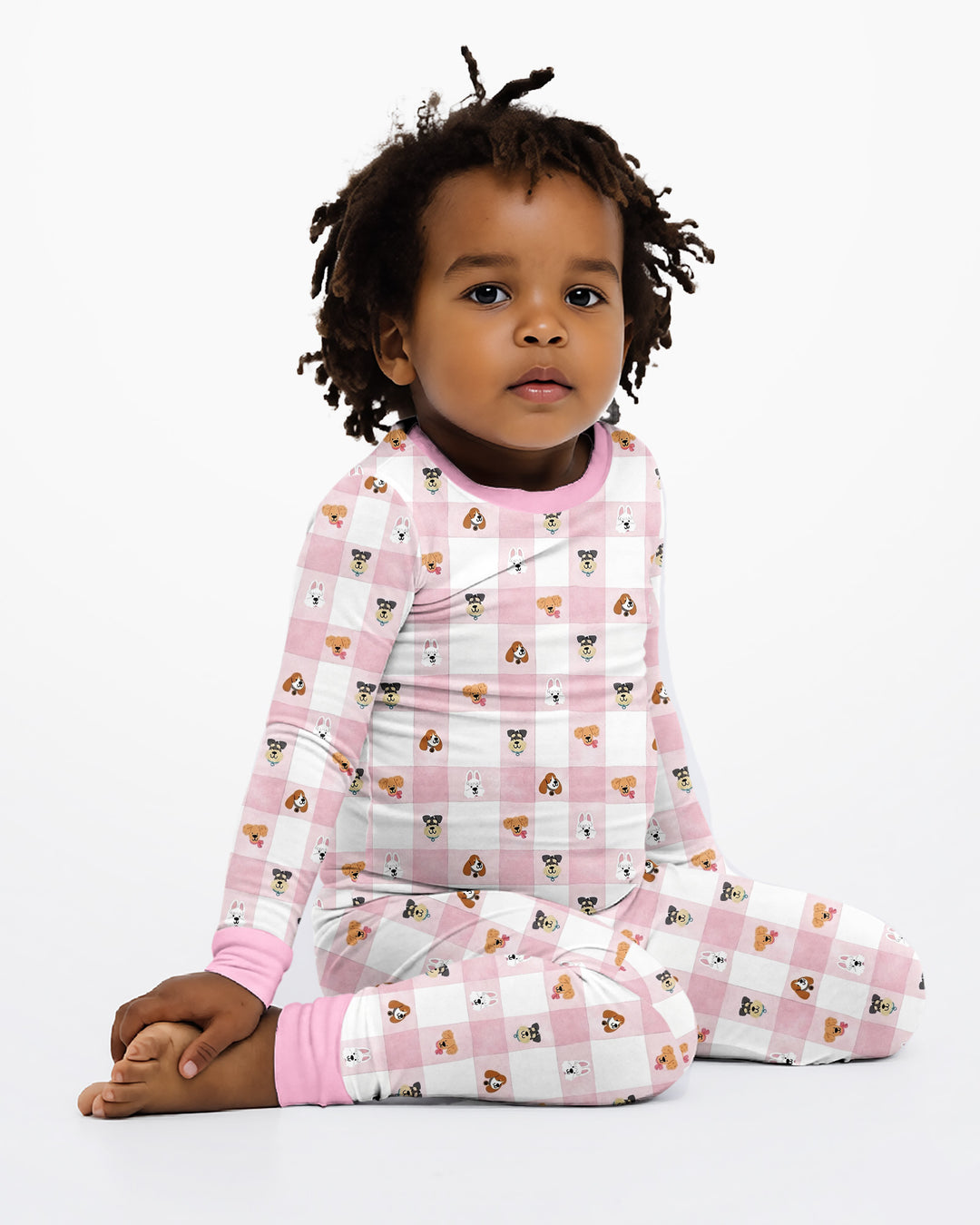 Plaid Pals Family Matching Bamboo Two Piece Long Sleeve Pajama Set