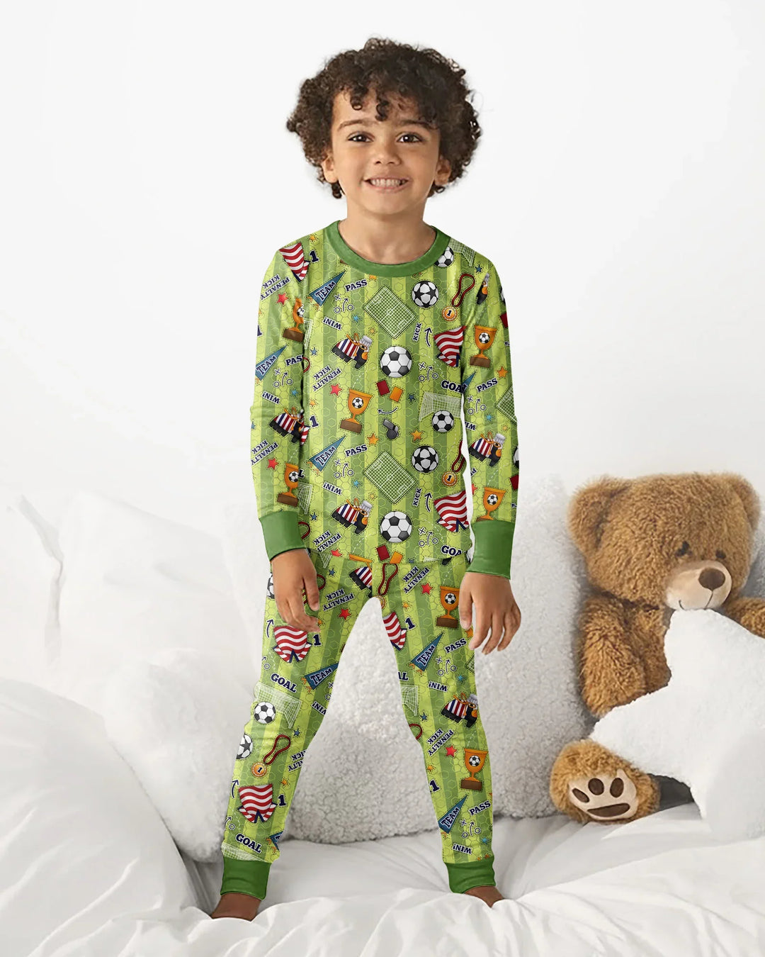 Conjunto de pijama de dos piezas de bambú de manga larga