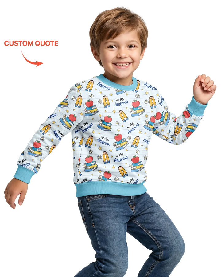 Sudadera de cuello redondo de bambú con plantilla personalizada