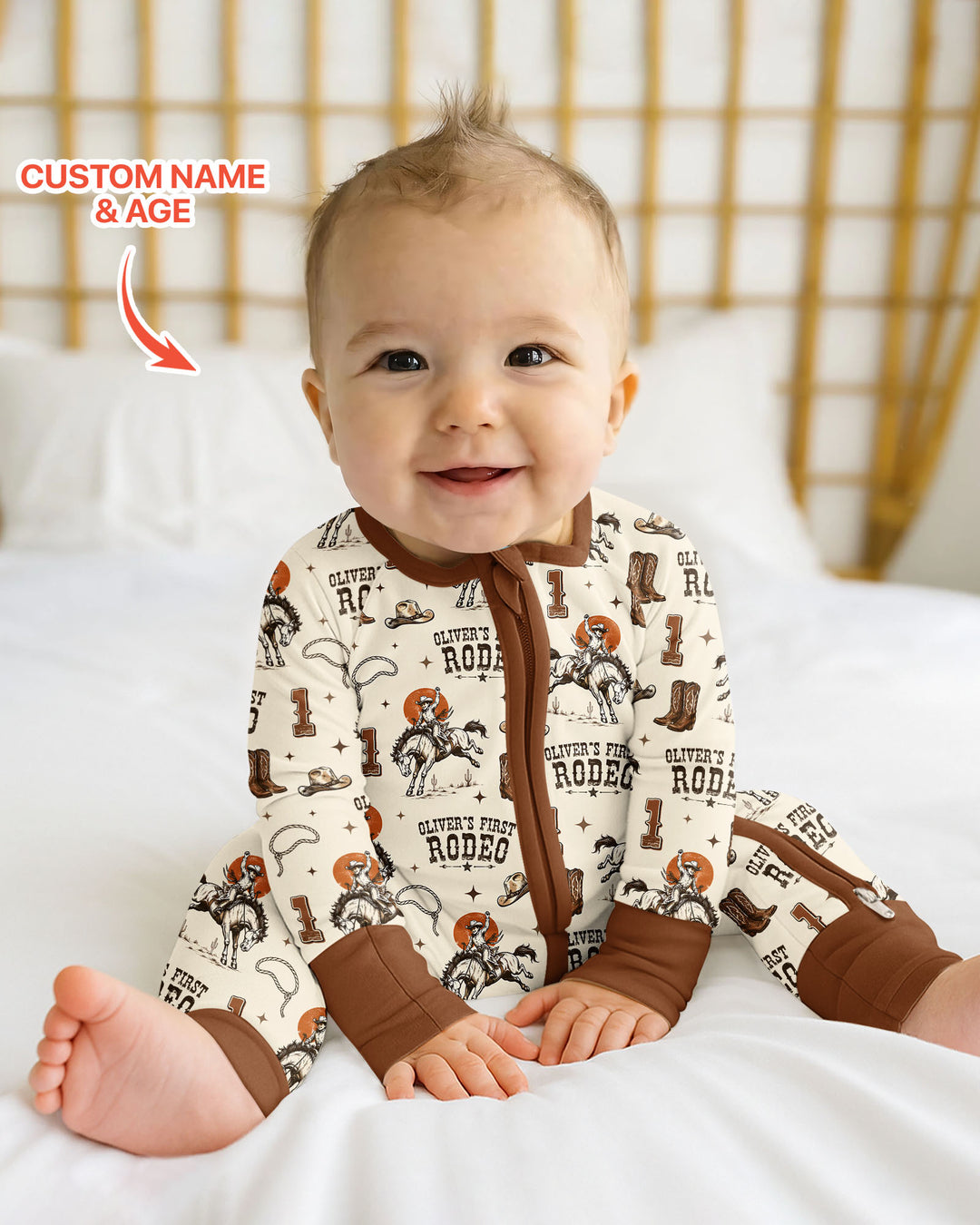 Custom Name Birthday Rodeo Bamboo Convertible Zippy