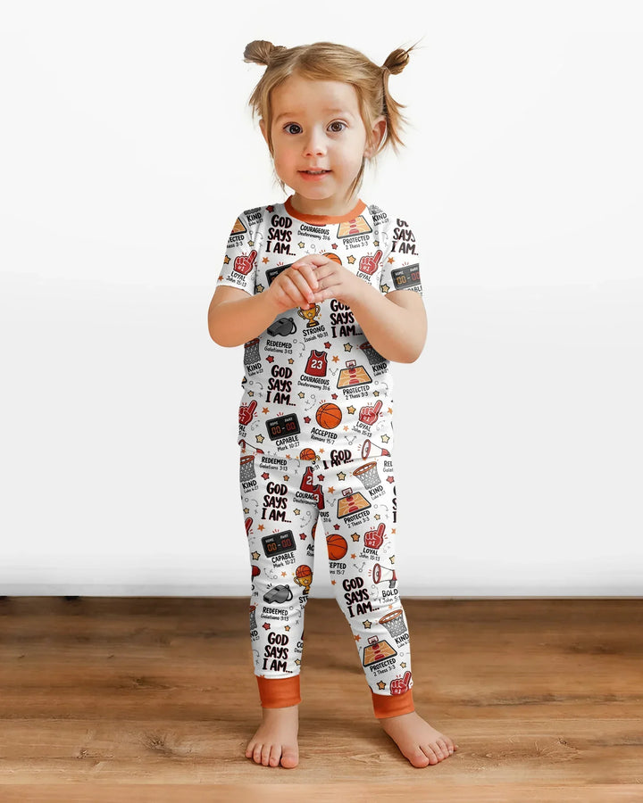 Zweiteiliges, kurzärmliges Pyjama-Set mit Marienkäfern