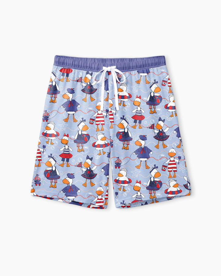 Freedom Floaties Family Matching Bamboo Men Short Sleeve Short Pajama Set
