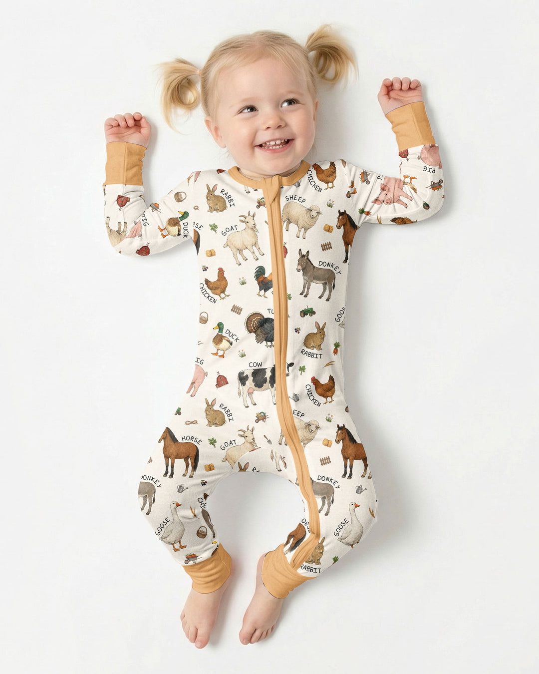 Barnyard Animals Bamboo Convertible Zippy