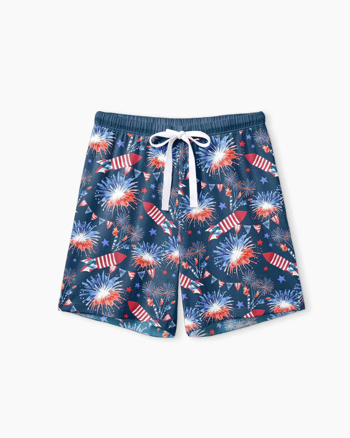Firework Bamboo Women Short Sleeve Short Pajama Set