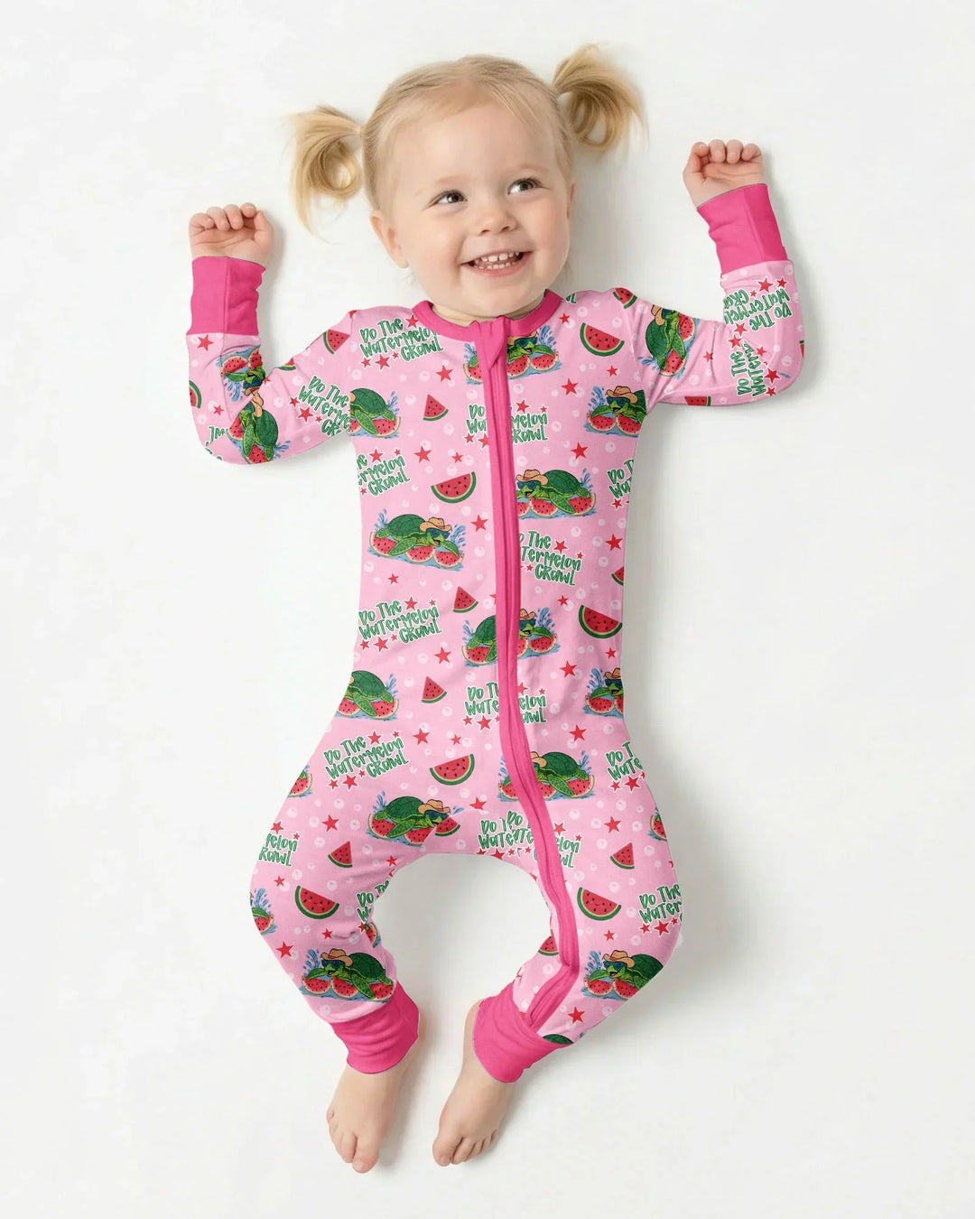 Watermelon Turtle Family Matching Bamboo Convertible Zippy
