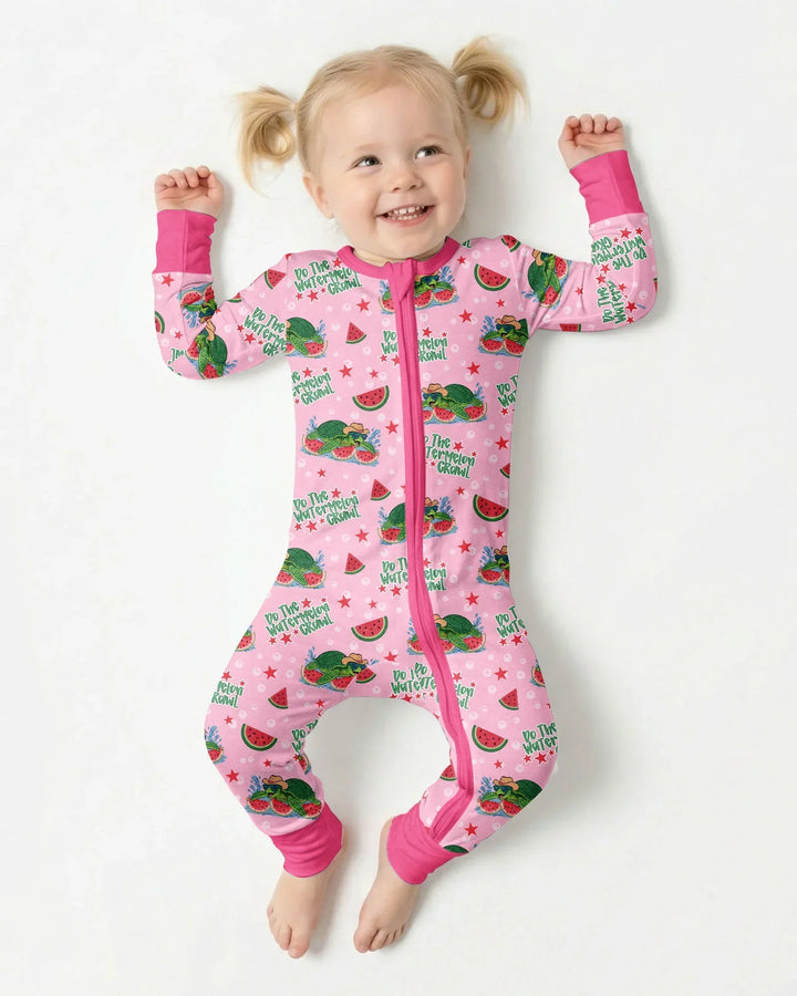 Watermelon Turtle Family Matching Bamboo Convertible Zippy
