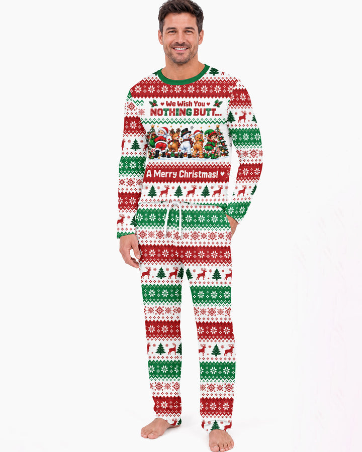 We Wish You Nothing Butt A Merry Christmas Bamboo Men's Pajama Set