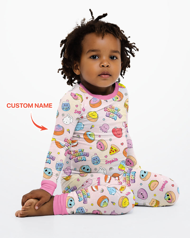 Custom Name In My Squishy Era Bamboo Two Piece Long Sleeve Pajama Set