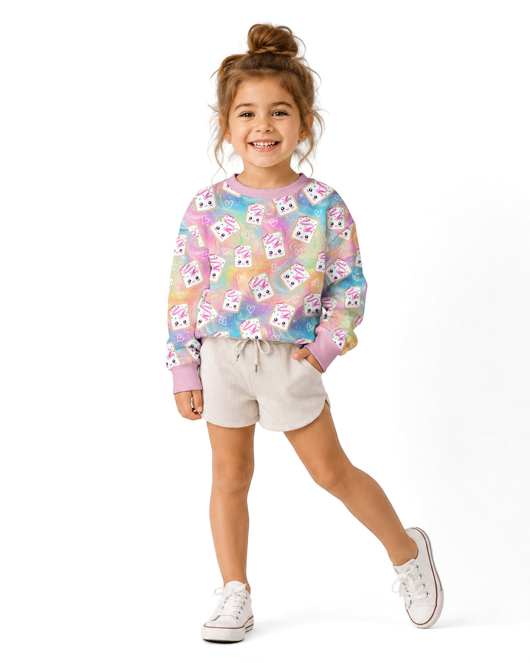 Kawaii Sprinkle Pastry Bamboo Crewneck Sweatshirt