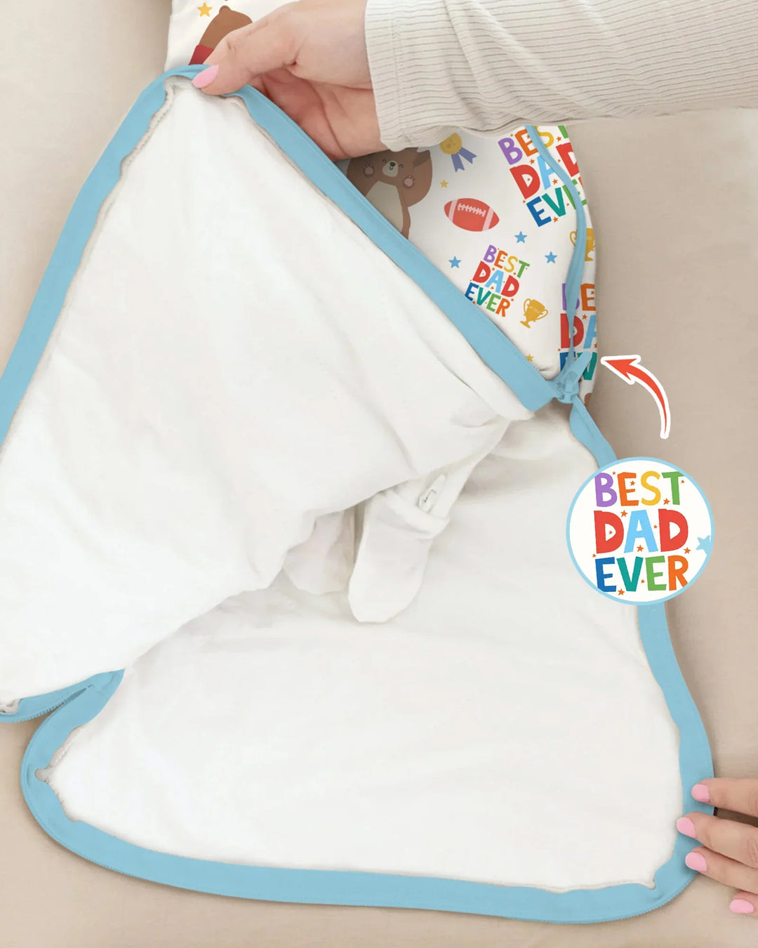 Best Daddy Bear Ever Family Matching Bamboo Sleep Bag