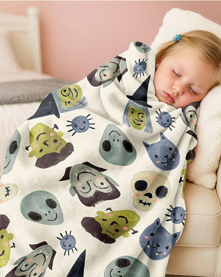 Halloween Face Bamboo Blanket
