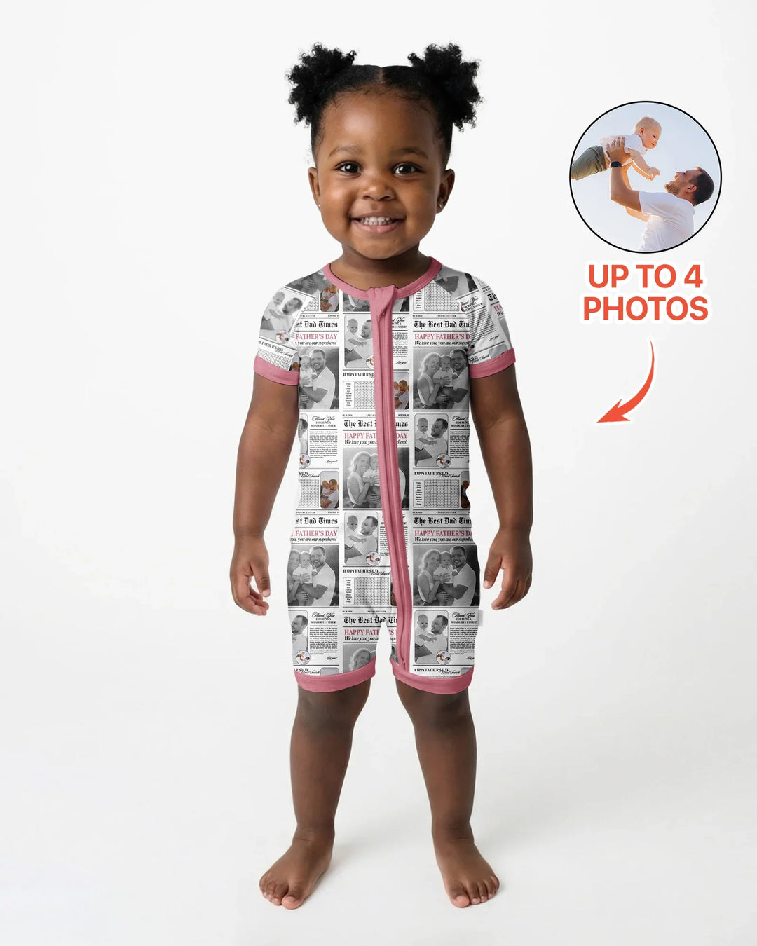 Custom Photo The Best Dad Times Bamboo Shorty Zippy