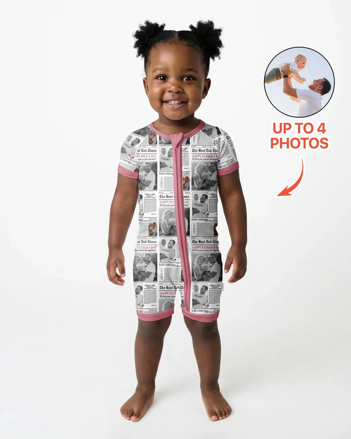 Custom Photo The Best Dad Times Bamboo Shorty Zippy