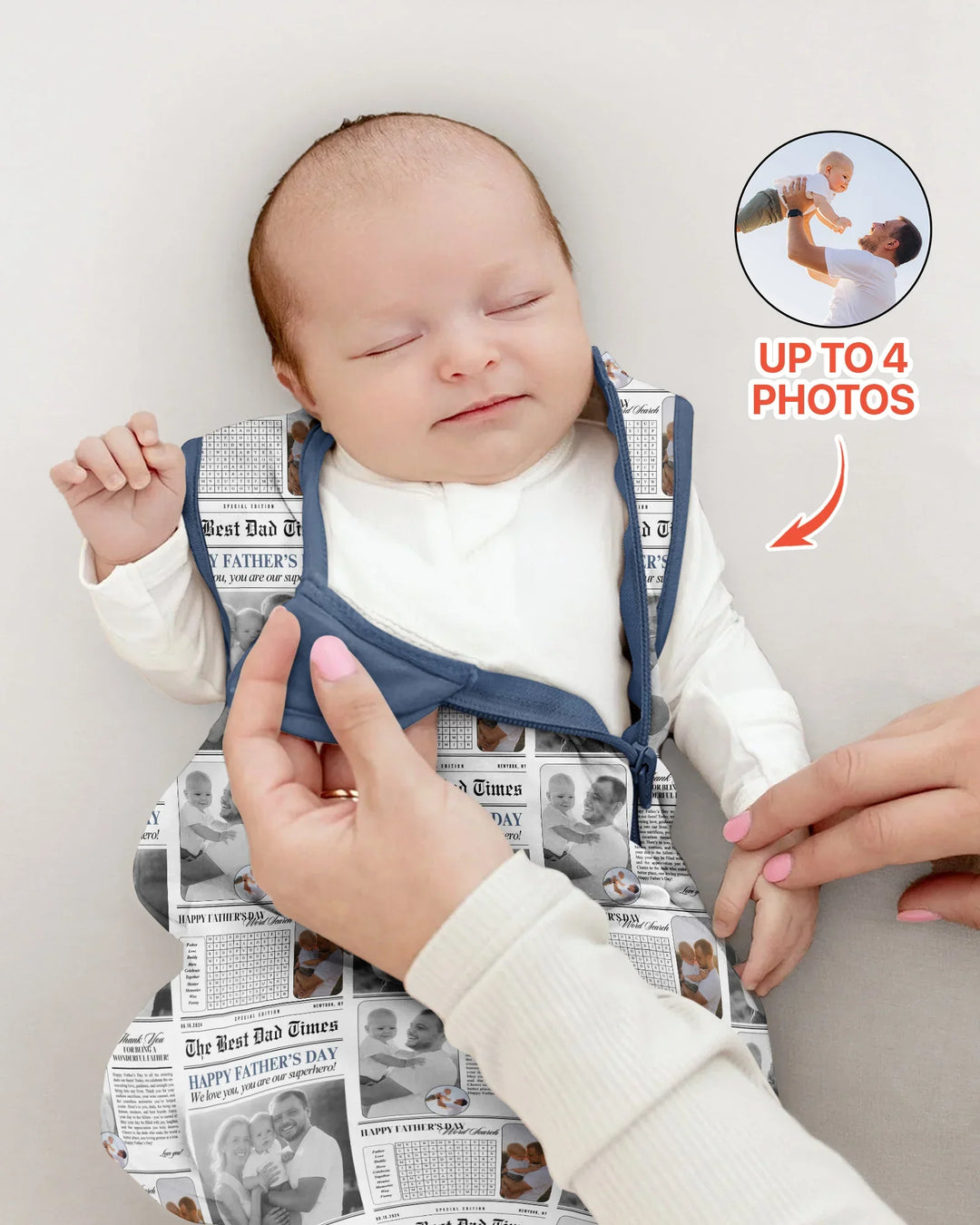 Custom Photo The Best Dad Times Bamboo Sleep Bag