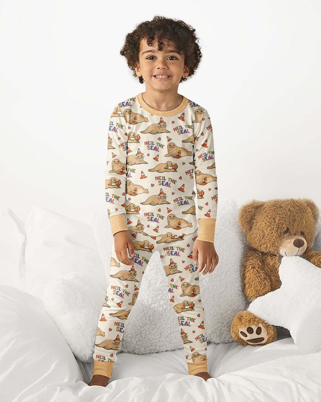 Neil The Seal Bamboo Two Piece Long Sleeve Pajama Set