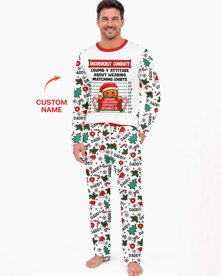 Funny Christmas Family Matching Bamboo Men's Pajama Set