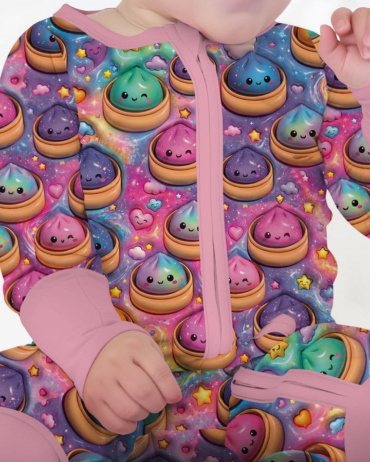 Kawaii Glitter Dumpling Bamboo Convertible Zippy