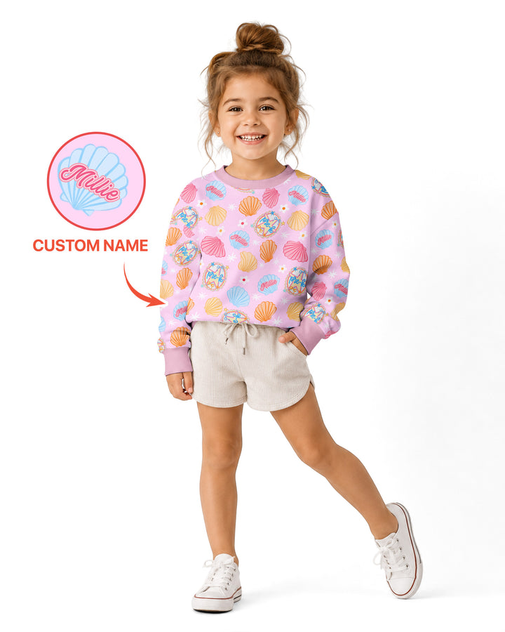 Sudadera de cuello redondo de bambú con plantilla personalizada
