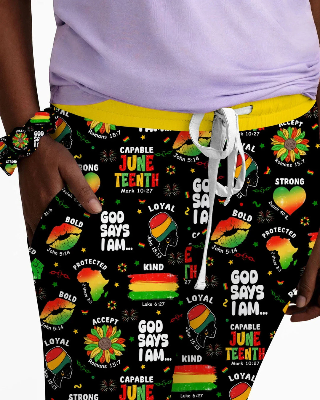 God Says I Am Juneteenth Blessings Bamboo Women Pajama Set