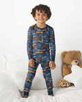Conjunto de pijama de dos piezas de bambú con mangas largas, plantilla PERSONALIZADA