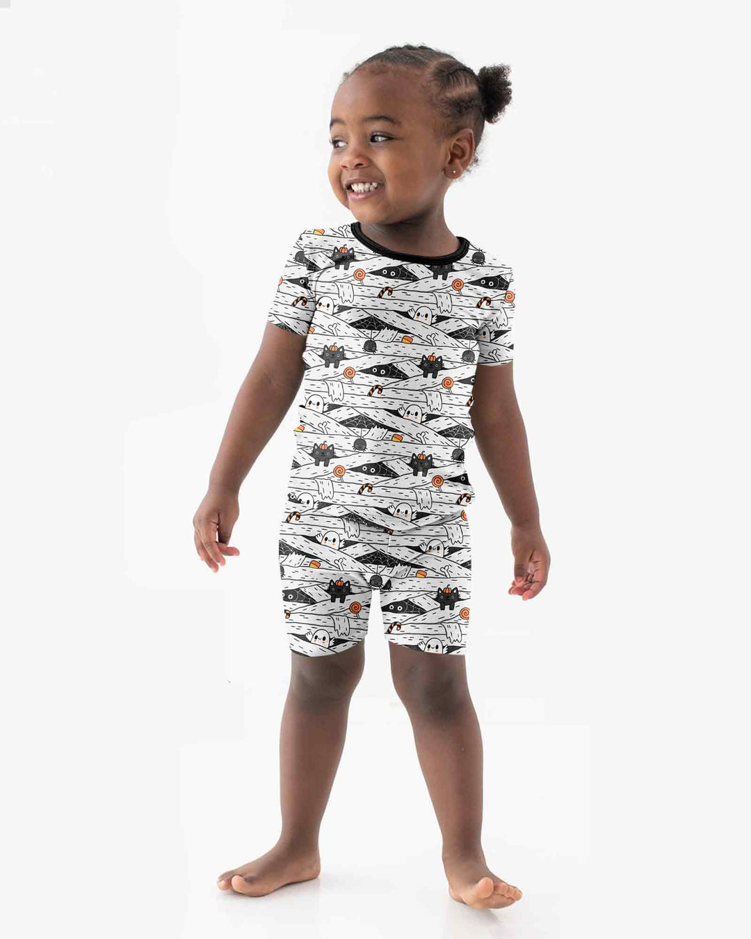 Little Mummy Crew Bamboo Two Piece Short Sleeve Shorts Pajama Set