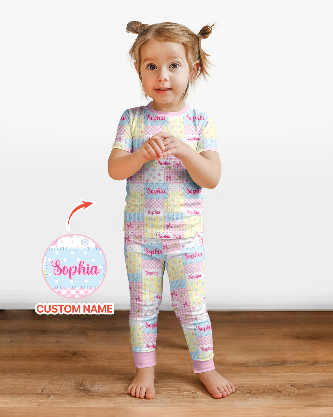Zweiteiliges, kurzärmliges Pyjama-Set mit Marienkäfern