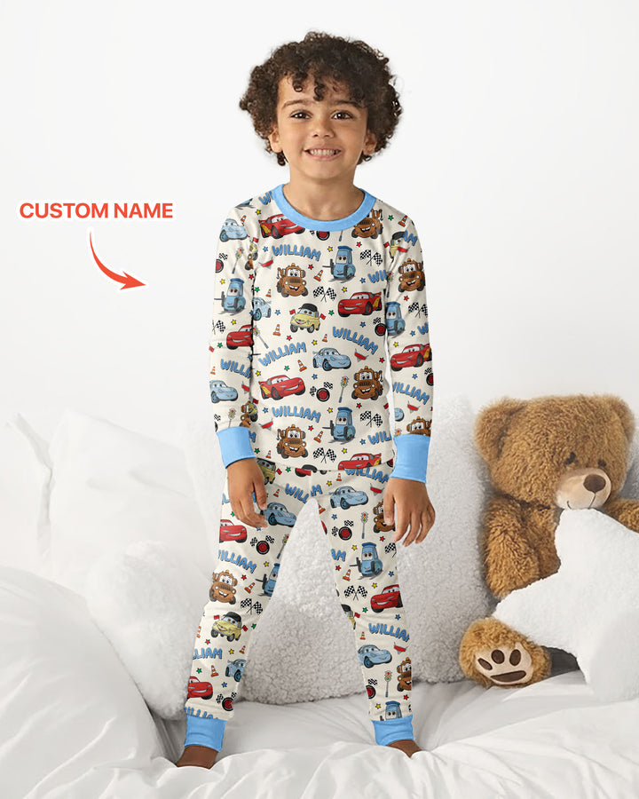 Car Movie Bamboo Two Piece Long Sleeve Pajama Set