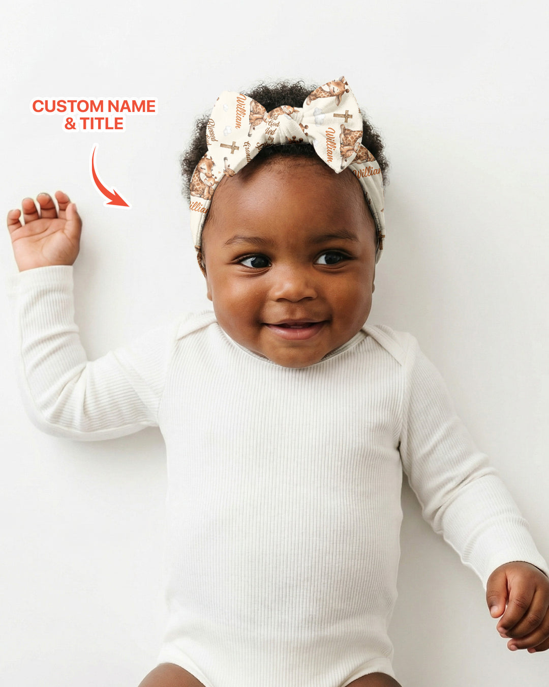 Custom Name Blessed By God Spoiled By Grandma Headband