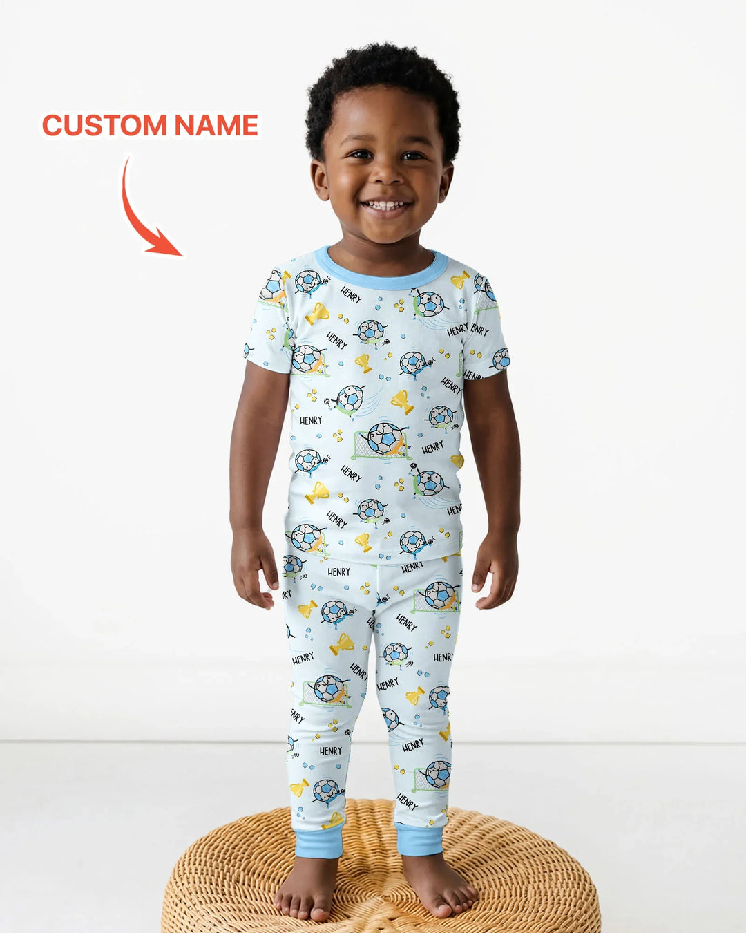 Zweiteiliges, kurzärmliges Pyjama-Set mit Marienkäfern