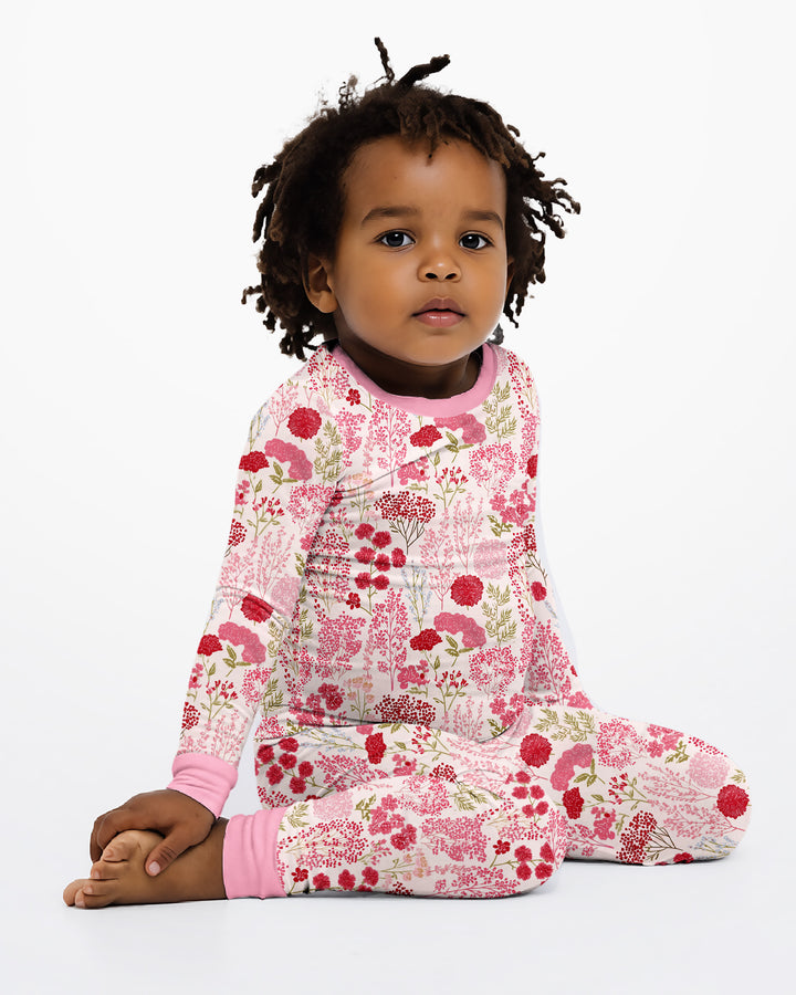Blushing Wildflowers Bamboo Two Piece Long Sleeve Pajama Set