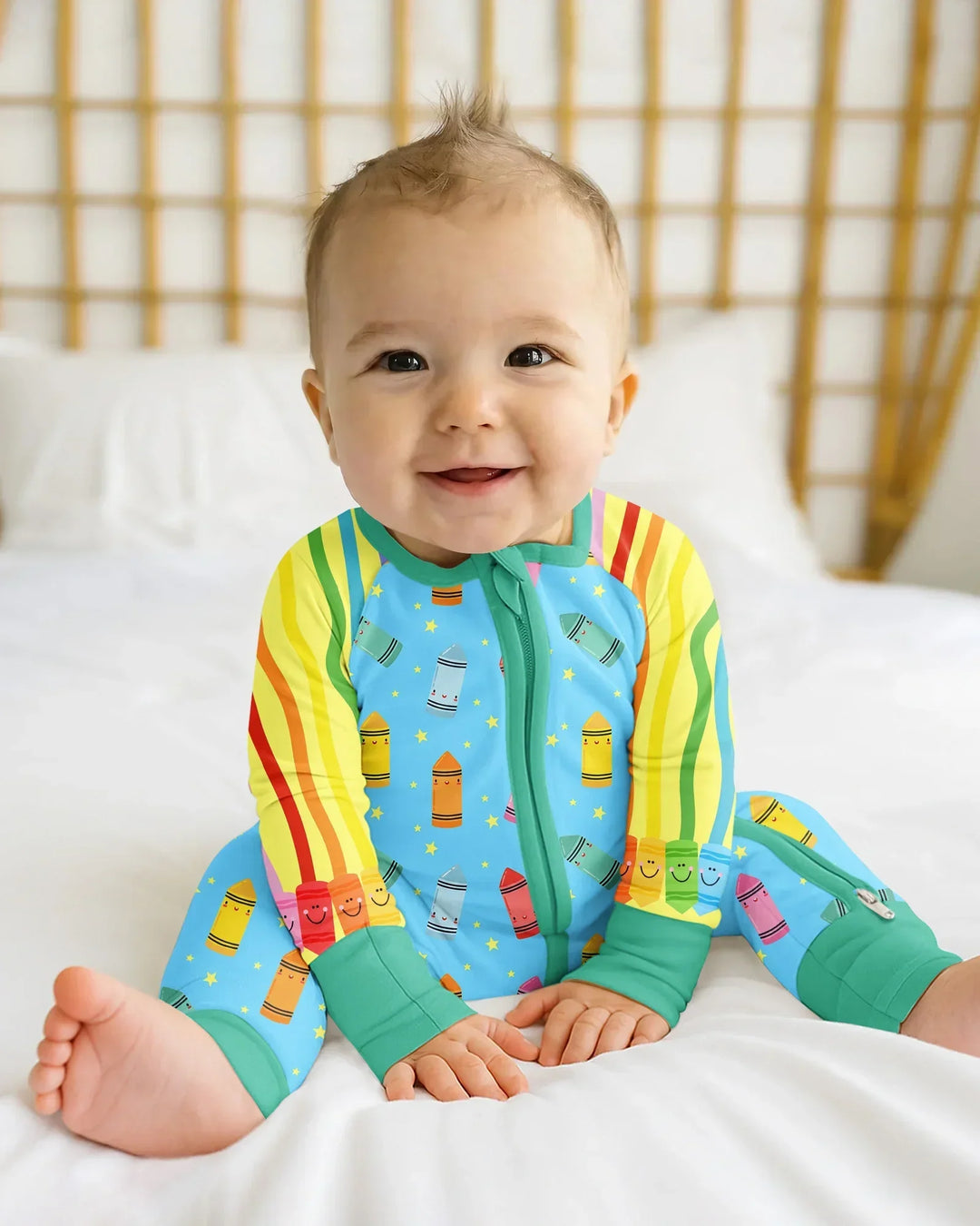 Gerippte Babykleidung mit individuellem Foto - Weich &amp; Skizzenhaft