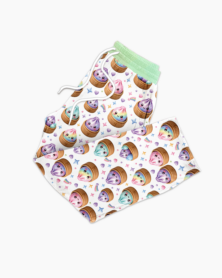 Cute Glitter Dumpling Bamboo Men's Pajama Set