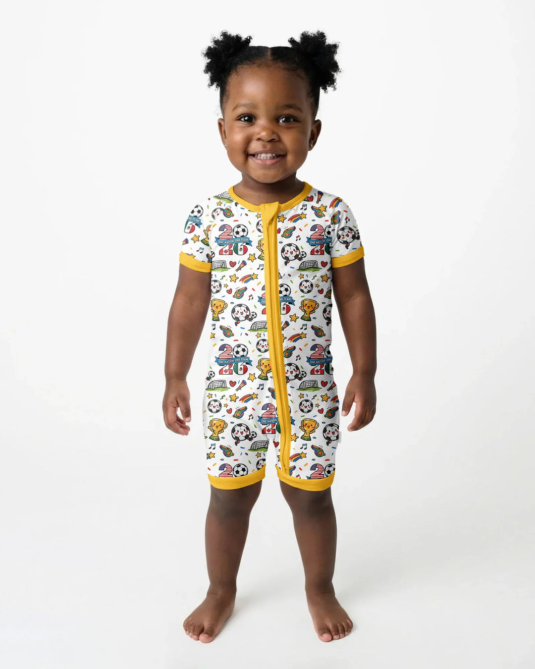 Soccer Fever 2026 Family Matching Bamboo Shorty Zippy