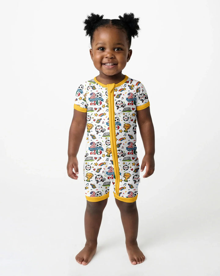 Soccer Fever 2026 Family Matching Bamboo Shorty Zippy