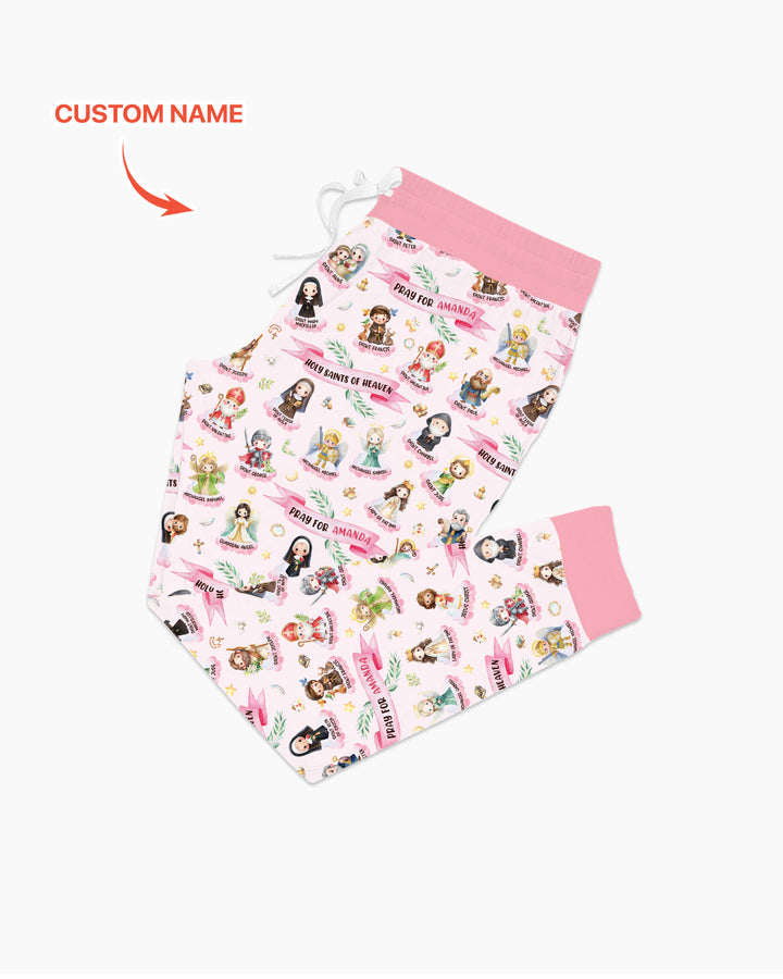 Holy Saints of Heaven Custom Name Bamboo Women Pajama Set