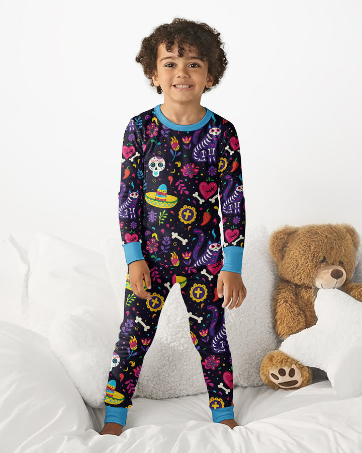 Conjunto de pijama de dos piezas de bambú con mangas largas, plantilla PERSONALIZADA