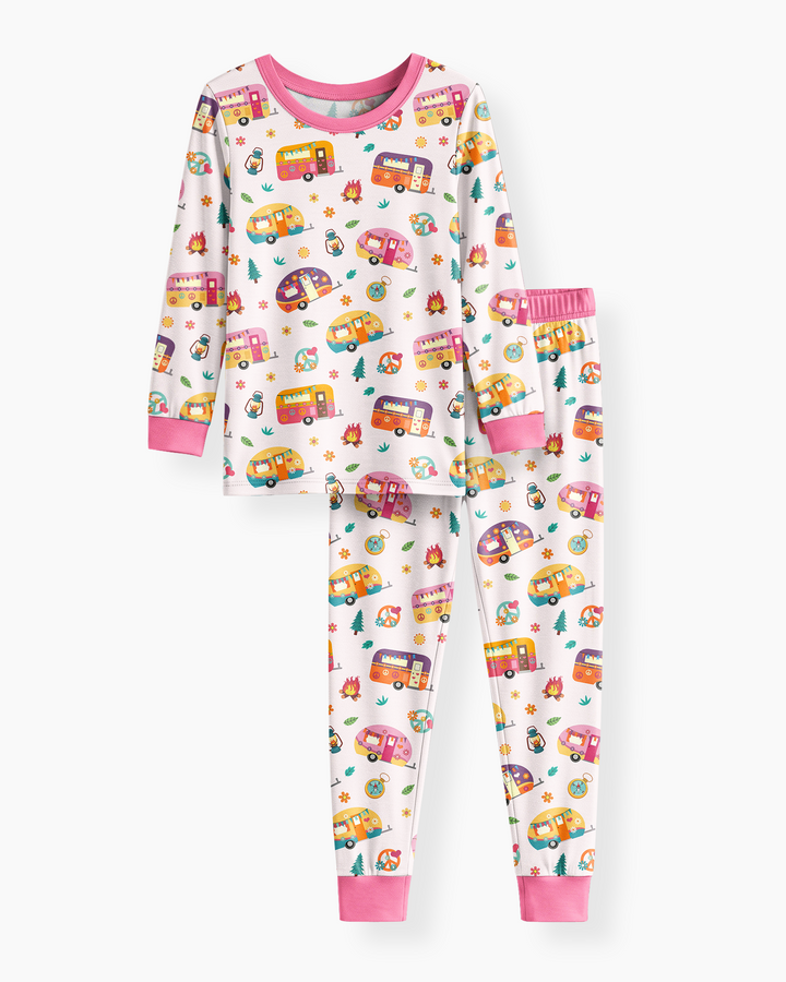 Happy Little Camper Bamboo Two Piece Long Sleeve Pajama Set