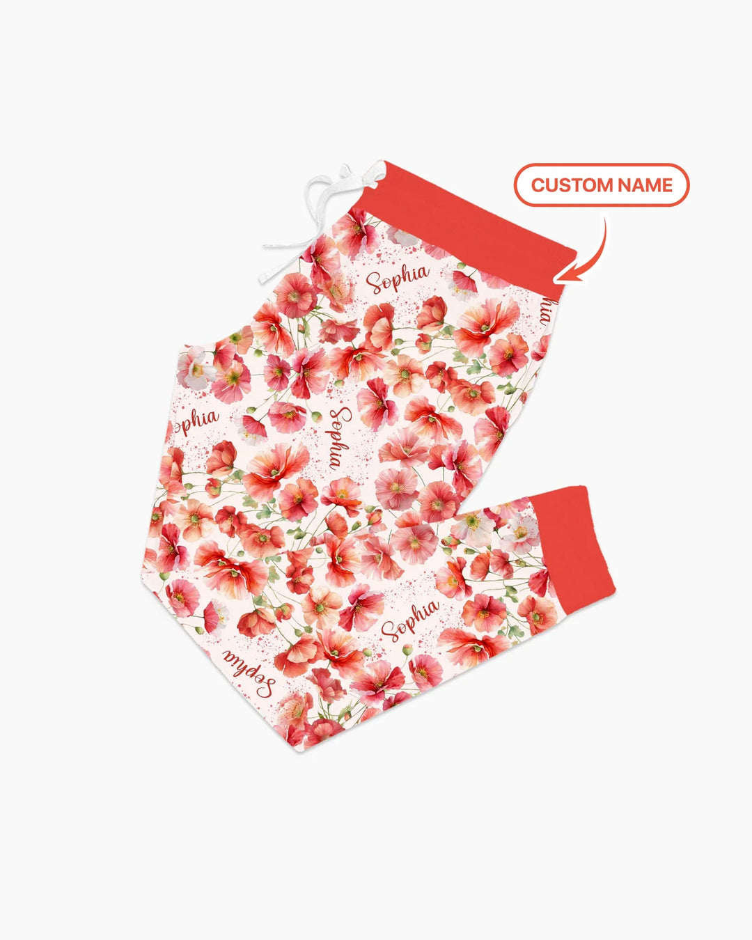 Benutzerdefinierter Name Geburtsmonatsblumen Bambus Damen Schlafanzug-Set