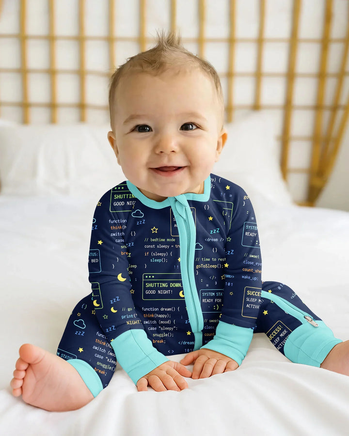Mono elástico de bambú convertible con cremallera para padre e hijo a juego "It Techy"