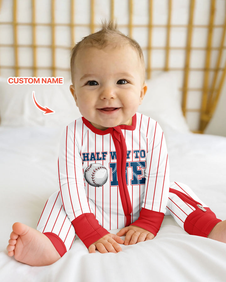 Custom Name Half Way To One Bamboo Convertible Zippy