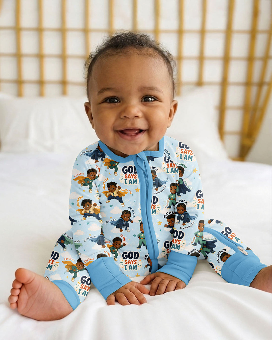 God Says I Am Black Superheroes Bamboo Convertible Zippy